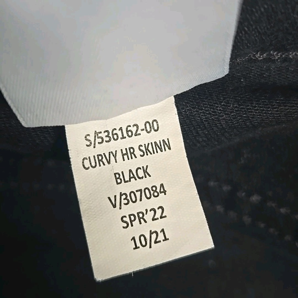 Banana Republic Curvy High-rise Skinny Black Denim Women's Jeans 33/16 - Picture 8 of 10